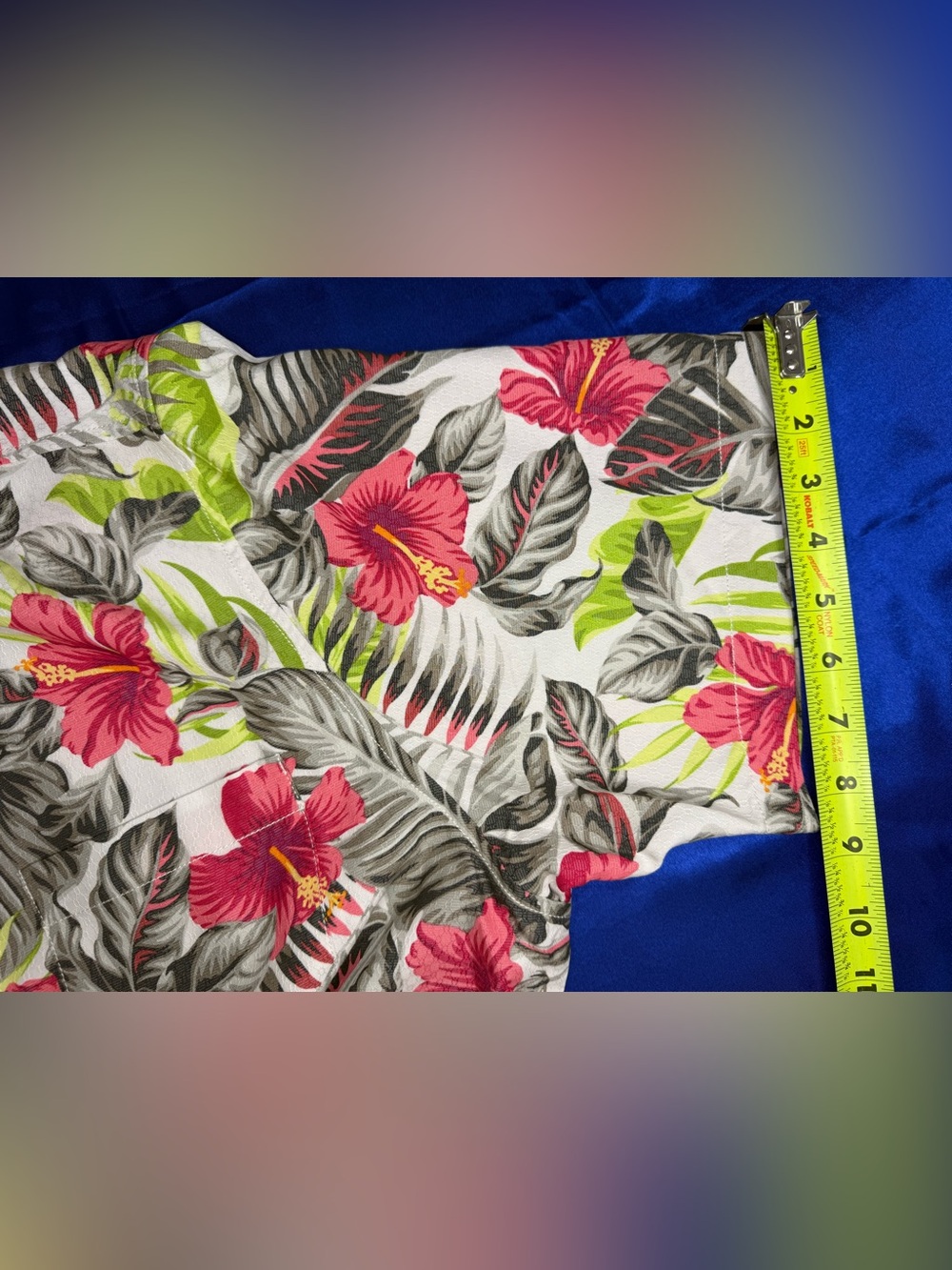 Tommy Bahama The Coconut Point Hibiscus Shores Summer Gray Floral Men’s Large - Picture 11 of 11